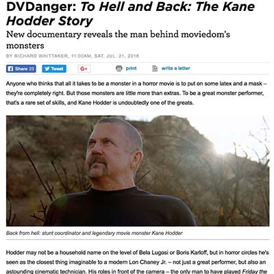 DVDanger: To Hell and Back: The Kane Hodder Story